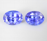 Пара танзанитов 3,39 карата