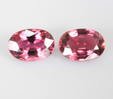 Пара пурпурных турмалинов 1,01 карата