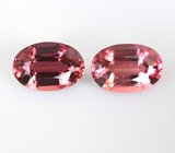 Пара красных турмалинов 1,06 карата