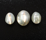 Набор из 3 хризобериллов с эффектом кошачьего глаза 3,01 карата