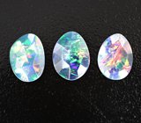 Набор из 3 ограненных черных опалов 1,97 карата