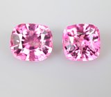 Пара пурпурно-розовых "неоновых" шпинелей 0,85 карата