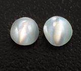 Пара хризобериллов с эффектом кошачьего глаза 1,09 карата