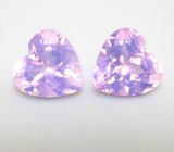 Пара чистейших лавандовых аметистов 12,9 карата