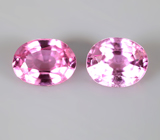 Пара "неоновых" розовых шпинелей 0,55 карата