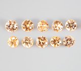 Набор из 10 спессартинов гранатов 1,65 карата