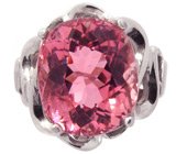 Кольцо с красивым розовым турмалином
