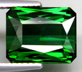 Кольцо с чистейшим ярко-зеленым турмалином Золото