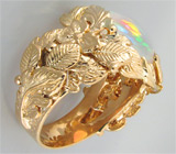 Кольцо с роскошным суданским опалом Золото