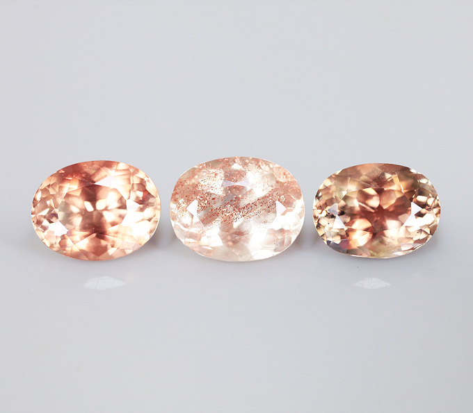 Набор из 3 орегонских солнечных камней 3,27 карата