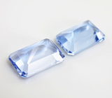 Крупная пара редких максис-бериллов 17,36 карата