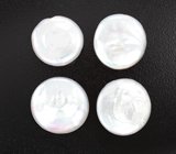 Набор из 4 серебристых жемчужин барокко 39,21 карата